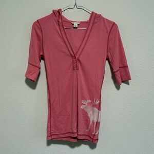 Abercrombie & Fitch Pink Moose Hoodie